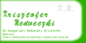 krisztofer medveczki business card